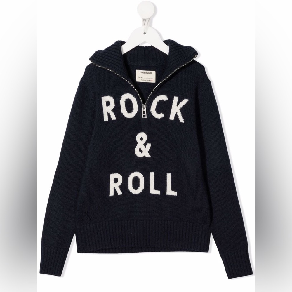 ZADIG &amp; VOLTAIRE / ザディグ エ ヴォルテール | ROCK &amp; ROLL サイドジップ タートルネック ニット | S | ネイビー | レディース ZADIG & VOLTAIRE / ザディグ エ ヴォルテール | ROCK ROLL サイド